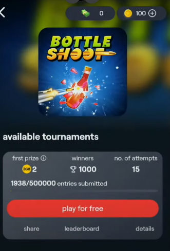 Bottle Shoot game option