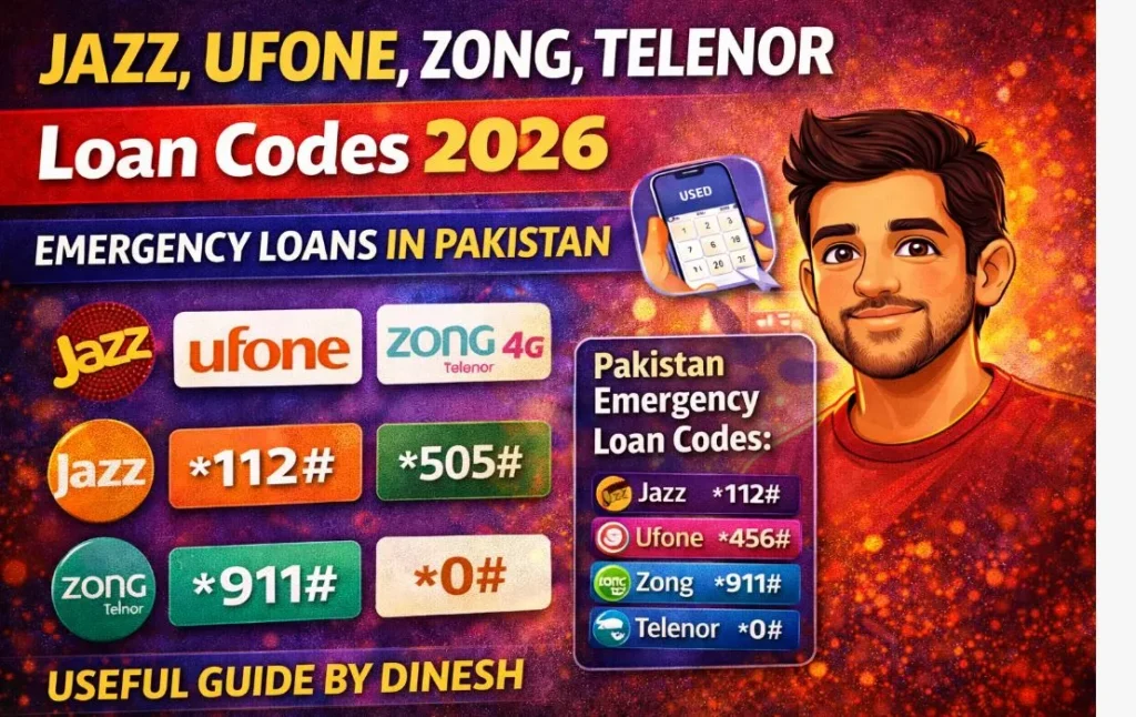 Jazz, Ufone, Zong & Telenor Loan Code  banner