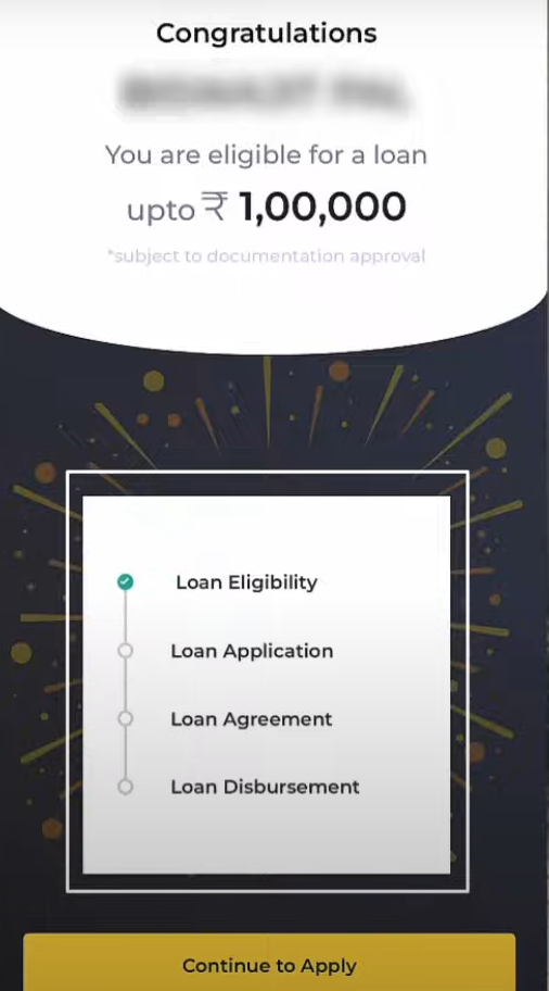 Loan Eligibility Check option