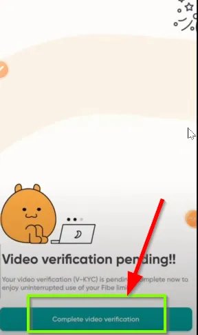 Complete Video Verification option of the app