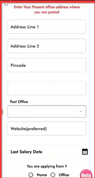 Image of filling in address information