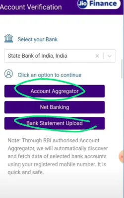 Upload bank statement