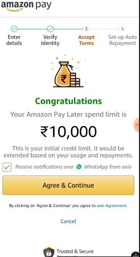 Amazon loan approved हो गया 